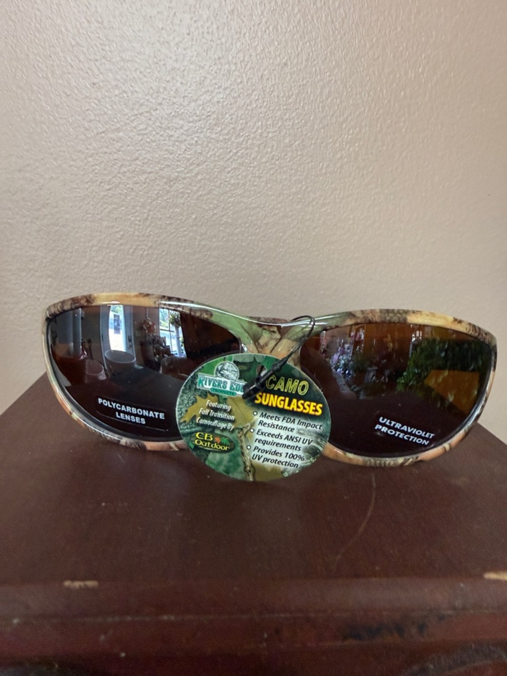 Camo Sunglasses with Brown Lenses